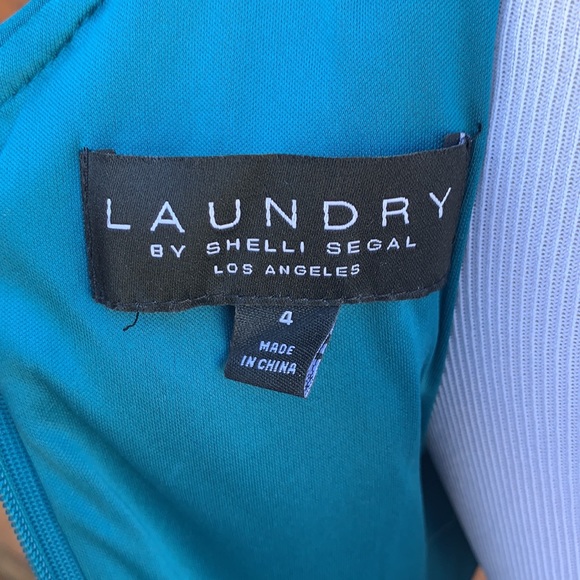 Laundry by Shelli Segal Teal One-Shoulder Gown Size 4 NWT - Picture 11 of 11